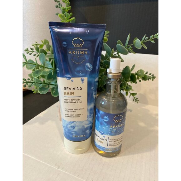 Bath & Body Works Aromatherapy ”Reviving Rain” Body Cream & Mist - Picture 1 of 8